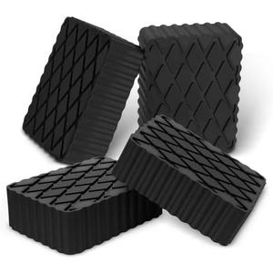 Auto Lift Pads 4pcs Anti-Skid Solid Rubber Spacer Block 6-3/8" x 4-3/4" x 2", 3000 lbs Capacity, fit for Automobile Lifts, Jacks, Racks, Compatible with Models FJ2428, BH-9756-87, FJ2440