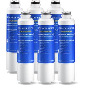 CHOPLO DA29-00020B Compatible with Samsung Water Filter DA29-00020B, DA29-00020A, DA-97-08006A-B, HAF-CIN/EXP, HAF-CIN, HAF-CIN- exp, HAFCIN, 04609101000, 09101, 46-9101, 469101, 6 Pack