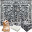 Washable Pee Pads for Dogs, (2 Pack, 36"x42") Upgrade Reusable Puppy Pads with Non-Slip Rug Pad, Super Thickening Absorbent Leakproof Dog Traning Pads Whelping Pad for Dogs, Doggie(Black)