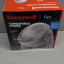 Honeywell HT-904 TurboForce Tabletop Air Circulator Fan, Small, White  Quiet Personal Fan for Home or Office, 3 Speeds and 90 Degree Pivoting Head