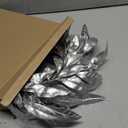 Jutom 6 Ft Silver Christmas Bay Leaf Garland Decoration Gold Bayleaf Garland for Christmas Fireplace Front Door Stairs Decoration Xmas Holiday Winter Engagement Birthday Wedding Supplies