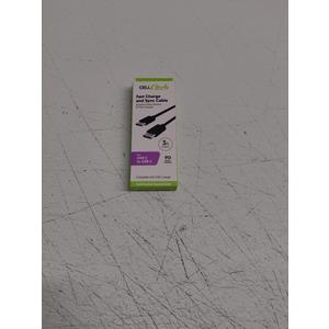 CellCandy Fast Charge And Sync Cable, 3ft