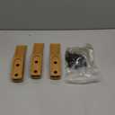 Hicarer 3 Set Excavator Bucket Teeth Skid Steer Backhoe Bolt on Bucket Tooth with Pins, Mini Trenching Excavator Accessories (Yellow Style)