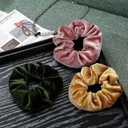 Velvet Scrunchies with Zippers Pocket, 8 Pcs Velvet Soft Hair Ties, Hidden Pocket Hair Scrunchies Accessories for Women Girls, Ponytail Holder Secret Compartment Items (Multicolor)