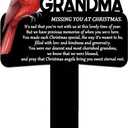 Christmas Grave Decorations for Cemetery Cardinal Memorial Gift Markers Metal Cardinal Garden Decor Grave Site Decor Cemetery Decorations Memorial Plaques Outdoors(Grandma)