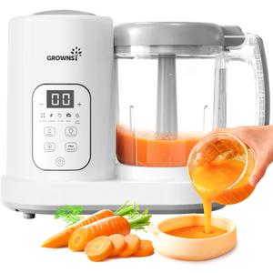 GROWNSY Baby Food Maker | Baby food Processor | All-in-One Baby Food Puree Blender Steamer Grinder Mills Machine Auto Cooking & Grinding with Self Cleans Touch Screen LCD Display, BPA Free
