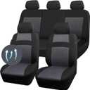 CAR PASS 3D Air Mesh Seat Cover Full Sets, Charcoal Car Seat Cover with 5mm Composite Sponge Inside,Airbag Compatible Universal Fit for SUV,Vans,sedans, Trucks, Automotive Interior Covers(Black Gray)