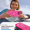 Faiono Magnetic for iPhone 15 Pro Max Case [Full Camera Protection][Military-Grade Protection][Compatible with MagSafe] Shockproof Protective Slim Phone Case for iPhone 15 Pro Max, Hot Pink