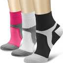 CHARMKING Compression Socks for Women & Men Circulation (8 Pairs) 15-20 mmHg is Best Support for Athletic Running,Cycling, S-M
