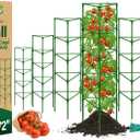 Halatool 6 Pack Extra Tall Tomato Cages for Garden, 72 Inch Heavy Duty Metal Plant Support Stakes for Climbing Plants, Adjustable Large Trellis for Outdoor Raised Garden Bed Vegetables Flowers Fruits