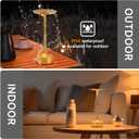Table Lamp,LED Rechargeable Desk Light,3 Color Dimming Portable Battery Lamp, 5000mAh Waterproof Table Light with Memory Function,for Indoor/Outdoor/Dinner/Patio/Restaurant(Gold)