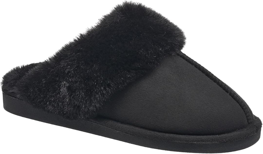 Nine West Women's Scuff Extra Soft Slippers (9-10, Black)