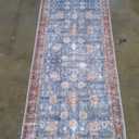 Loloi Loren Collection LQ-01  BLUE / BRICK  29 x 89 inch Accent Rug
