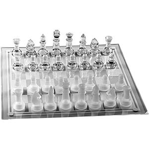 Glass Chess Board Anti-Broken Elegant Glass Chess Pieces Chess Game Chess Set Chess Game