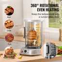 VEVOR Shawarma Grill Machine, Vertical Chicken Shawarma Cooker Machine Countertop, Electric Stainless Steel Broiler Gyro Rotisserie Oven Doner Kebab Machine, for Home Restaurant Kitchen Parties, Electric 11.5l
