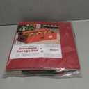 ZOBER Underbed Christmas Ornament Storage Box - Stores 64 3" Ornaments, With Dividers - Tear Proof 600D Oxford Fabric, Ornament Organizer Storage Box, Durable Christmas Containers Holder - Red