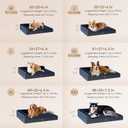 EHEYCIGA Orthopedic Dog Bed Medium Size Dogs, Memory Foam Dog Bed with Washable Removable Cover, Waterproof Pet Sofa Couch for Crate with Nonskid Bottom, 30x20x6, Navy Blue