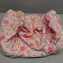 BABESIDE 3 Pcs Baby Doll Bassinet with Baby Doll Bedding Set for 17-22 Inch Dolls, Floral Patterns Babydoll Crib and Blanket for Lifelike Reborn Dolls Accessories, Pink