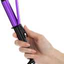 1 Inch Barrel Travel Curling Iron, Dual Voltage, Ceramic Mini Hair Curler with Keratin&Argan Oil Infuse, Travel Size Curling Iron with Storage Bag