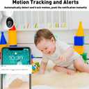 BJR Indoor Security Camera 2K HD, 360 Pan/Tilt Pet Camera with Dual-Band WiFi (5G & 2.4G), Motion Tracking, Color Night Vision, 2-Way Talk, Free 64GB SD Card Included for Home/Baby Monitor