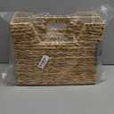 StorageWorks Hand-Woven Magazine Holder, Magazine Wicker Basket for Bathroom, Office, Rattan Magazine Holder, Natural Water Hyacinth, 1 Pack