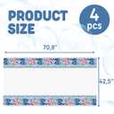 2 x Pack of 4 Party Tablecloth Cartoon 70x42 Inch Birthday Cartoon Table Cloth 70" x 42" Baby Shower Decorations for Birthday Tablecovers for Celebration Table Cover Party Supplies Decorations