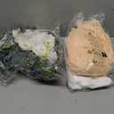 Thiccywoov 4 Pcs Wedding Arch Flowers and Drape Kit Include 2 Artificial Floral Swag and 2 White Chiffon Drapes, Faux Flower Set for DIY Wedding Party Reception Ceremony Backdrop Rose Decoration (Beige)