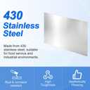 48 x 24 Inch 430 Stainless Steel Sheet, 1 Pcs 20GA Metal Plates Panel