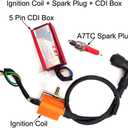 DJ-Motor Ignition Coil CDI Spark Plug For 50cc 70cc 90cc 110cc 125cc Pit Dirt Bike Loncin Taotao Sunl Kazuma ATV Quad