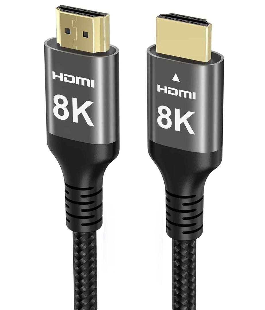 Ubluker 8K HDMI Cable 48Gbps 33 FT, Nylon Braided High Speed HDMI Cable 4k 120Hz 2k 165Hz 8k 60Hz 12bit eARC ARC Dolby Atmos HDR10+ HDCP2.3 Compatible for Gaming PC TV Soundbar Monitor Mac PS5 Xbox