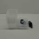 5 Quart Clear Storage Bin, Latching Box Container with Black Handle, 6 Packs