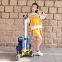 Backpack Trolley, Wheeled Cart with Noiseless Large Wheels Aluminium Alloy Folding Hand Truck with Luggage Strap for Backpacks Luggage cart,Rolling Backpack Dolly