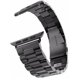Metal Bands Compatible with Apple Watch Band 41mm 40mm 38mm, Dressy Stainless Steel Chain Strap for Women iWatch Series Ultra/Ultra2/9/8/7/6/5/4/3/2/1 SE, Black
