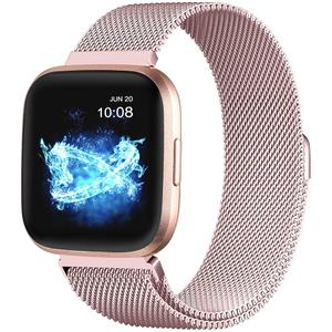 STAINLESS STEEL MESH BAND FOR USE WITH FITBIT VERSA ROSE GOLD - New