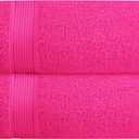 Belizzi Home Cotton 2 Pack Oversized Bath Towel Set 28x55 inches, Large Bath Towels, Ultra Absorbant Compact Quickdry & Lightweight Towel, Ideal for Gym Travel Camp Pool - Hot Pink