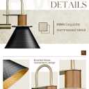Black Wall Sconce, HWH Industrial Indoor Sconce Light Fixture, Single Wall Vanity Light Black Barn Wall Lamp with Hammered Metal Shade, Black and Gold Finish, 5HZG74B BK+BG