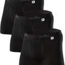 Men's Merino Boxers By Woolly | RWS Certified | Soft, Stink Free, Seattle Designed (Black, M)