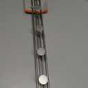 Spectrum Sweep Decorative Metal Coat Rack 6 Hook Wall Mounted Hook Rail for Hanging Coats Hats Bags and More, Easy Install Heavy Duty Steel Organizer for Entryway Bathroom Bedroom Decor, Satin Nickel