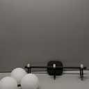 Modern Black Bathroom Vanity Light Fixtures 3 Lights Frame and Milk White Glass Globe Shade Modern Wall Sconce Lighting Bath Vanity Lights Bar Over Mirror (Exclude G9 Bulb)