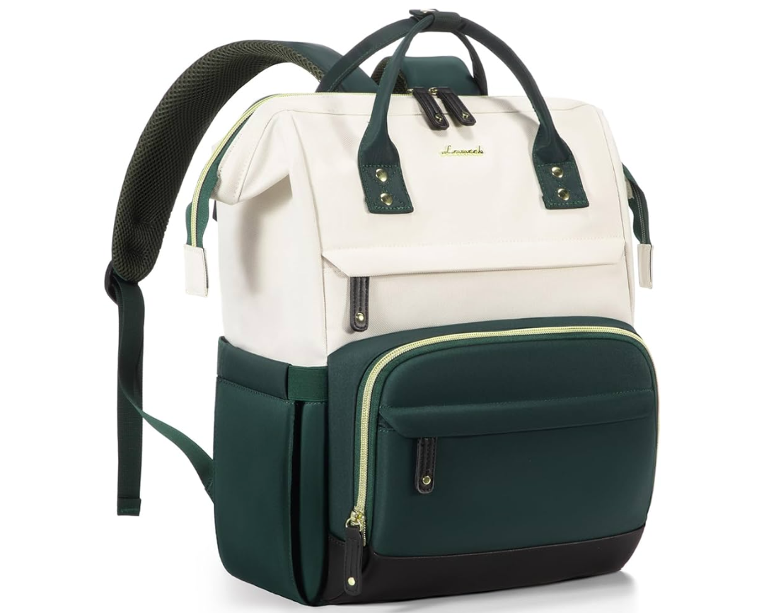 LOVEVOOK Laptop Backpack for Women, 15.6 Inch Work Business Backpacks Purse With Large Capacity, Waterproof Nurse Bag College Bookbag for School, Waterproof Casual Daypack for Travel