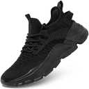 Womens Running Shoes Slip on Breathable Lightweight Fashion Sneakers Athletic Sports Walking Gym Work Shoes 37 Black