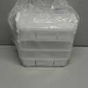 Craft Organizers and Storage, 11QT 4-Layer Durable Sewing Organizer for Sewing Supplies with 2 Removable Trays, DIY Kit Container for Seasonal Decor, Tool, Scrapbook and Art Supplies (White)