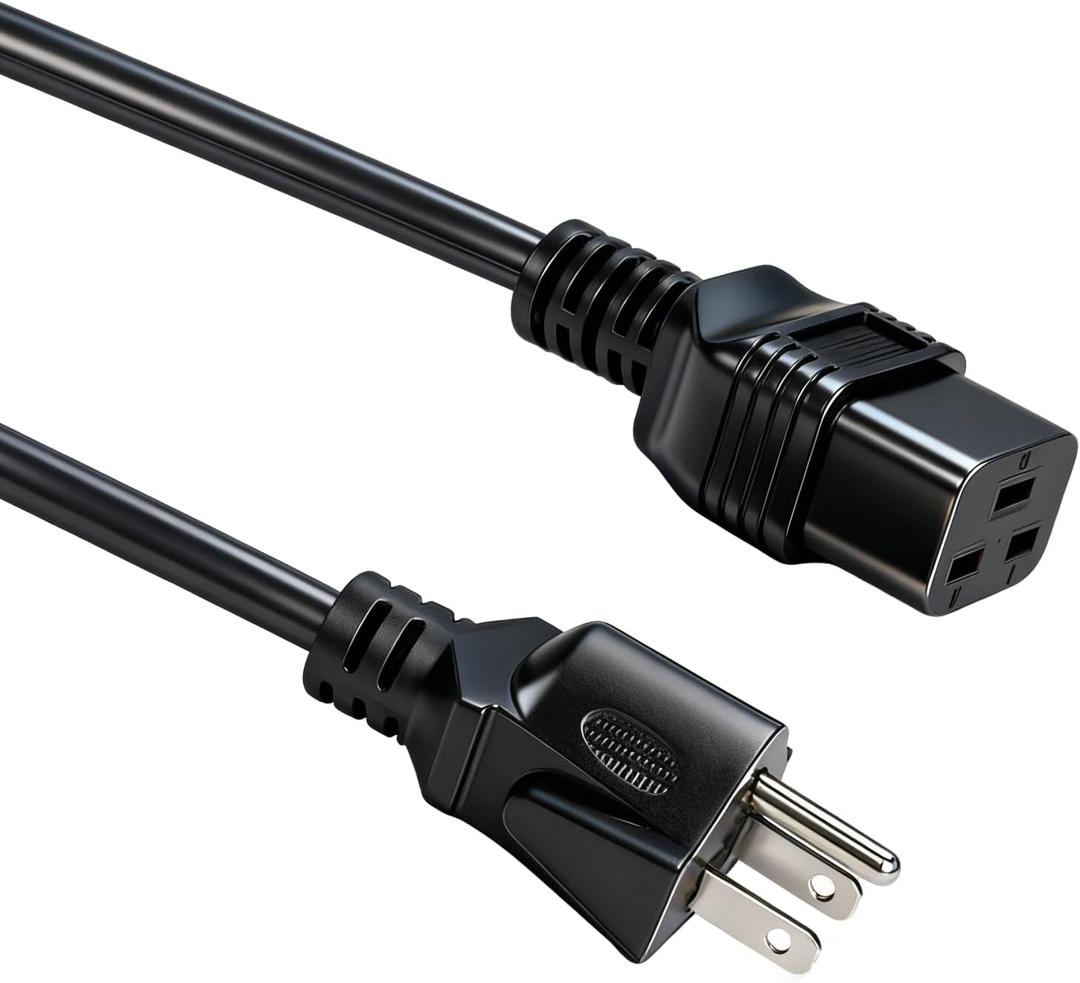 Heavy Duty C19 AC Power Cord for ASIC Miner, 5FT (1.5m) 16A 250V, Suitable for Devices and Servers Within 4000W,Bitcoin Miner Power Supply Cable