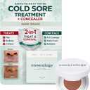 Coverology Cold Sore Treatment & Cold Sore Concealer - The Best Full Coverage Cold Sore Cover Up Makeup to Help Disguise and Soothe - Dark