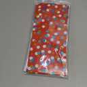 Pajean 100 Pcs Cellophane Treat Bags, Polka Dots Goodie Star Party Favor Treat Candy Bags with 100 Twist Ties Rainbow Stars Theme for Birthday Pride Day Party Supplies (Dot Style)