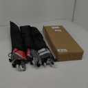 Buryeah 3 Sets Now Open Feather Flag Banner for Business Advertising 7 Feet Tall Grand Opening Feather Flag Sign with Fiberglass Pole Kit Rotating Ground Spike and Portable Bag (Black)