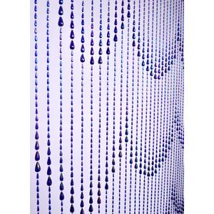 FlavorThings 3 FT X 6 FT Raindrops Blue Iridescent Beaded Curtain Door String Curtain Wall Panel Window Room Divider Blind for Wedding Coffee House Restaurant Parts Home Decoration