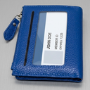 Genuine Wallet Women RFID Blocking Card Holder, Small Leather Womens Wallet with Zipper ID Window Coin Pocket 