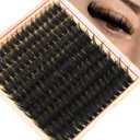 Volume Lash Clusters with Spiky Manga Lash Clusters 200D Eyelash Clusters 10-18MM Thick D Curl Cluster Eyelash Extensions 3D Wispy Cluster Eyelash Extensions by FANXITON