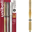 uniball Signo Gel Impact Pens, Bold Point (1.0mm), Assorted Metallic, 3 Pack